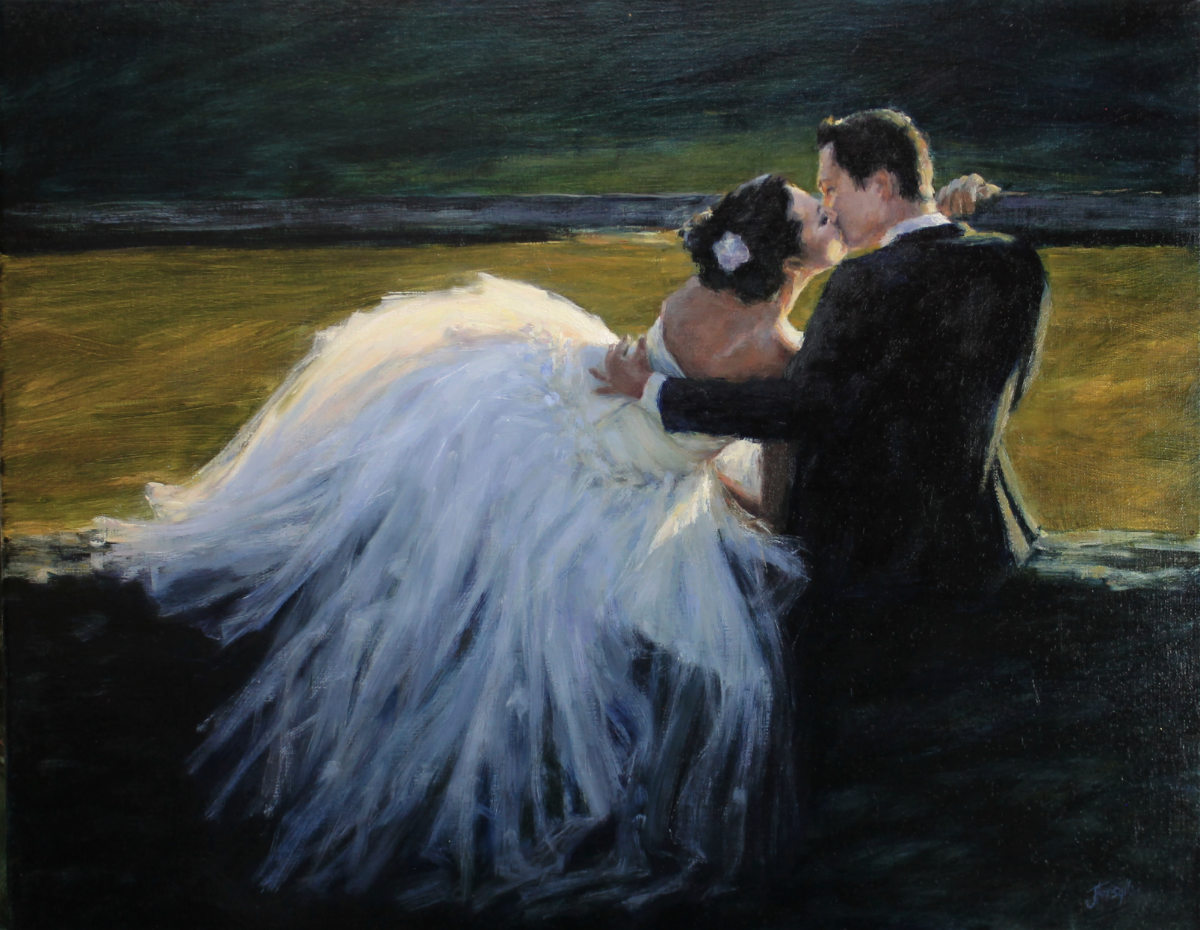 Wedding oil painting